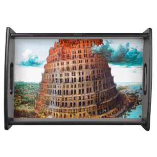 Turm von Babel, Pieter Bruegel der Ältere Serviertablett