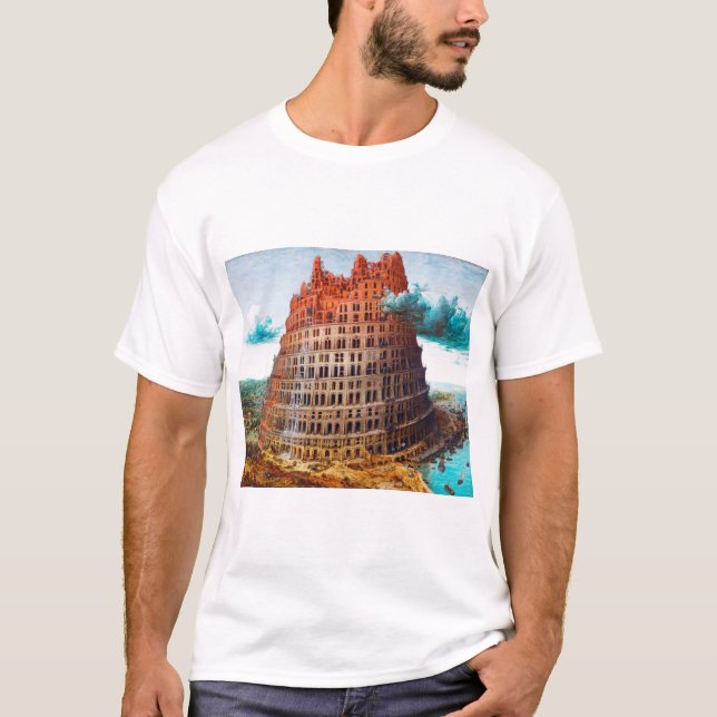 Turm von Babel, Pieter Bruegel der Ältere T-Shirt (Vorderseite)