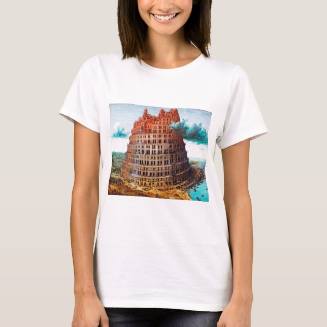 Turm von Babel, Pieter Bruegel der Ältere T-Shirt (Vorderseite)