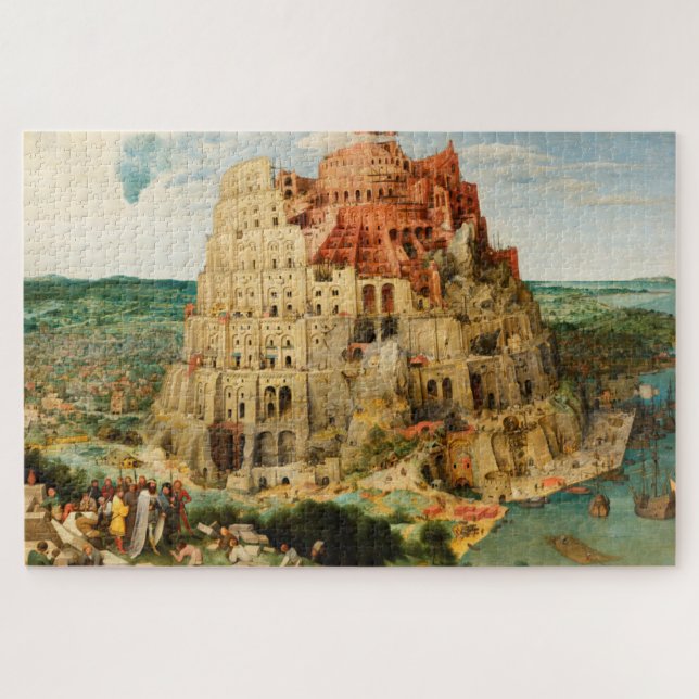 Turm von Babel von Peter Bruegel dem Älteren Puzzle (Horizontal)
