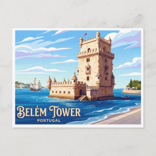 Turm von Belém Lissabon Portugal Postkarte