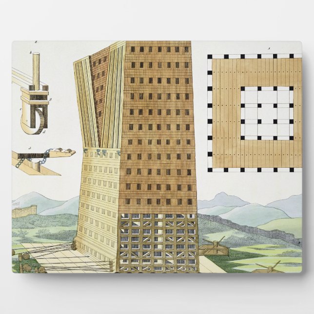 Turm von Demetrius Poliorcetes (336-283 v. Chr.) w Fotoplatte (Vorderseite)