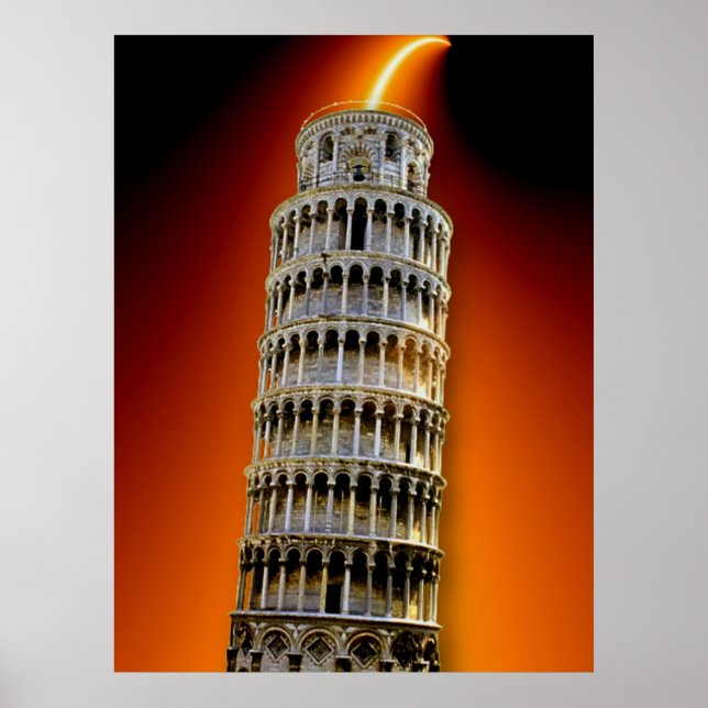 Turm von Pisa Energy Poster (Vorne)
