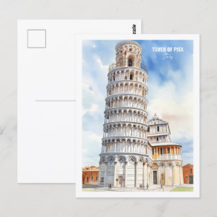 Turm von Pisa Italien Berühmter Reiseort Postkarte