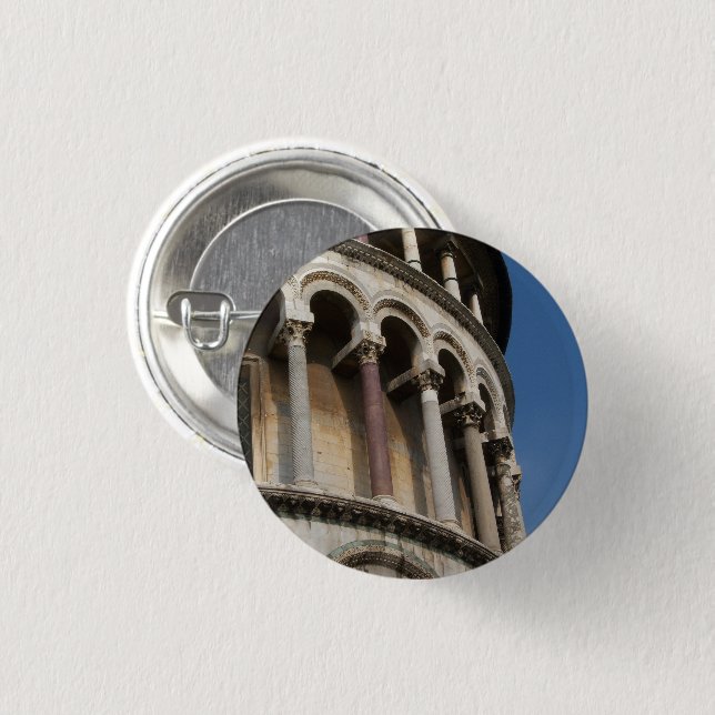 Turm von Pisa, Italien Button (Vorne & Hinten)