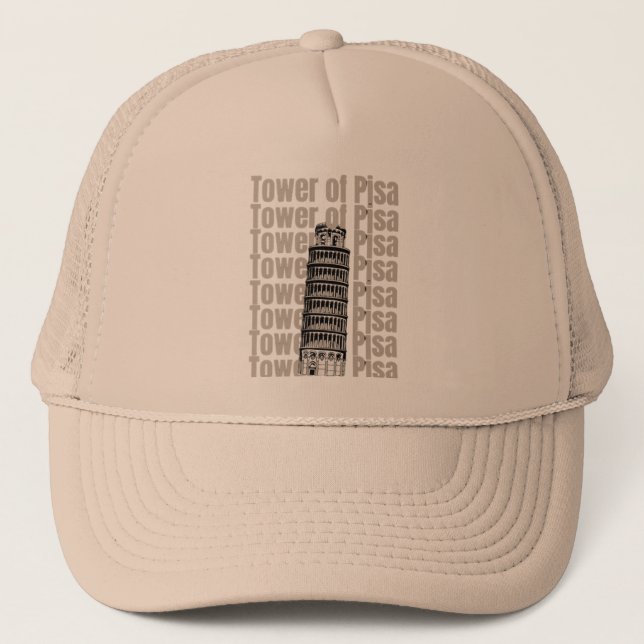 Turm von Pisa Truckerkappe (Vorderseite)