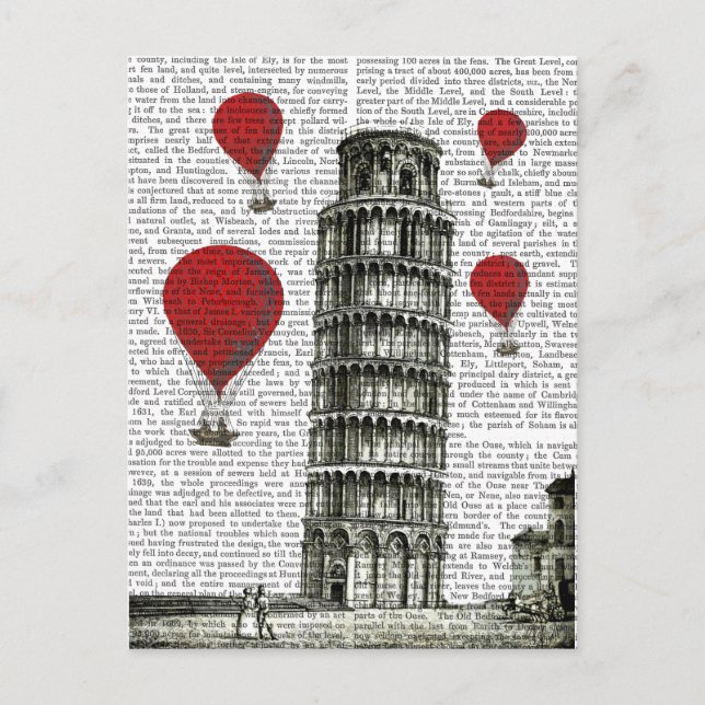 Turm von Pisa und Red Hot Air Balloons Postkarte (Vorderseite)