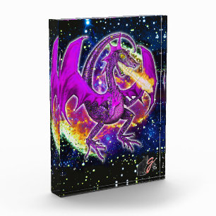 Turmalin Kosmischer Drache Acrylblock Fotoblock