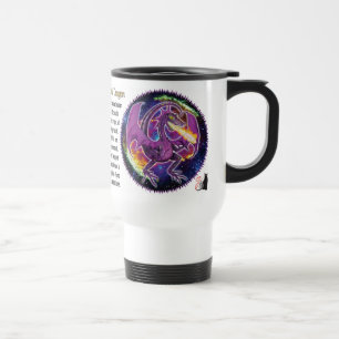 Turmalin Kosmischer Drache Reisebecher