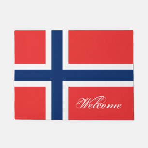 Türmatte der norwegischen Flagge mit benutzerdefin