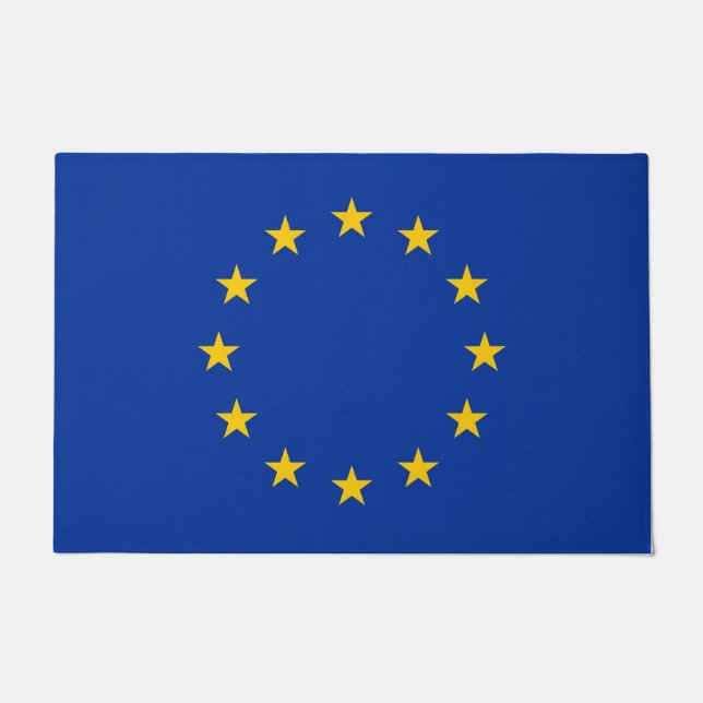 Türmatte mit Flagge der europäischen Gewerkschaft (Vorderseite)