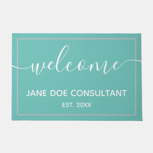 Türmatte - Personalisiertes Begrüßungslicht Aquama (Vorderseite)