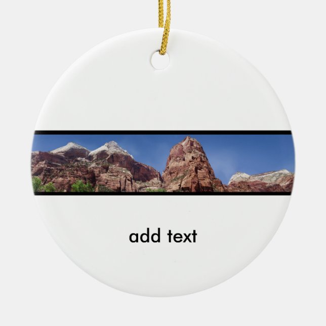 Türme der Jungfrau Panoramaaussicht Keramik Ornament (Vorne)