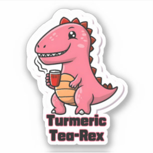 Turmeric Tea-Rex Aufkleber