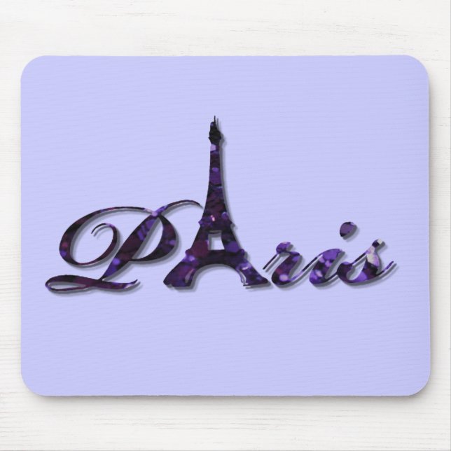 Turmsequin-Glitzer-Schein Paris Eiffel Mousepad (Vorne)