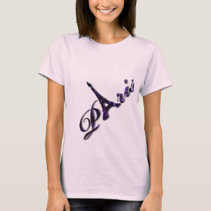 Turmsequin-Glitzer-Schein Paris Eiffel T-Shirt