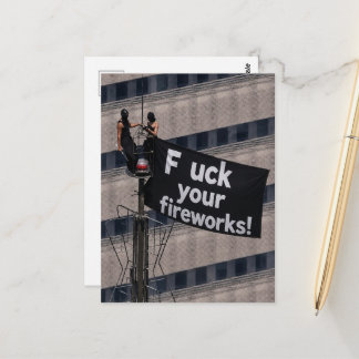 Turmsteiger Leck deine Feuerwerke Postkarte