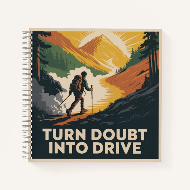 Turn Doubt Into Drive Notizbuch (Vorderseite)