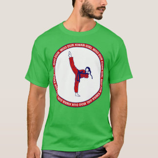 Turn Kick Moo Duk Kwan Karate Girl Tang Soo Do Soo T-Shirt