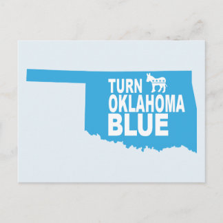 Turn Oklahoma Blue Postcard | Abstimmung Staat Dem Postkarte