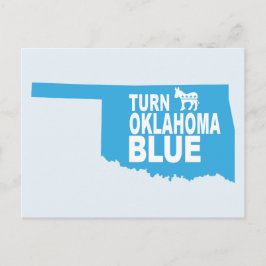 Turn Oklahoma Blue Postcard | Abstimmung Staat Dem Postkarte