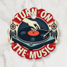 Turn On The Music Vintage Vinyl Record Tin Retro