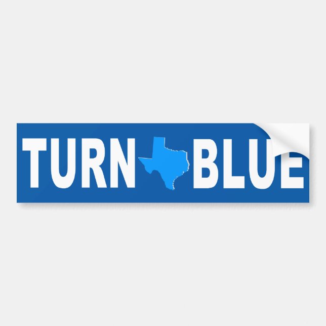 Turn Texas Blue Autoaufkleber (Vorne)