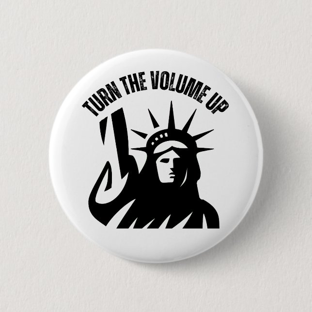 Turn The Volume Up New York Zohran Mamdani Button (Vorderseite)