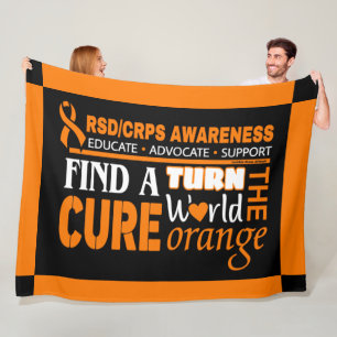 Turn the World Orange... RSD/CRPS Fleecedecke