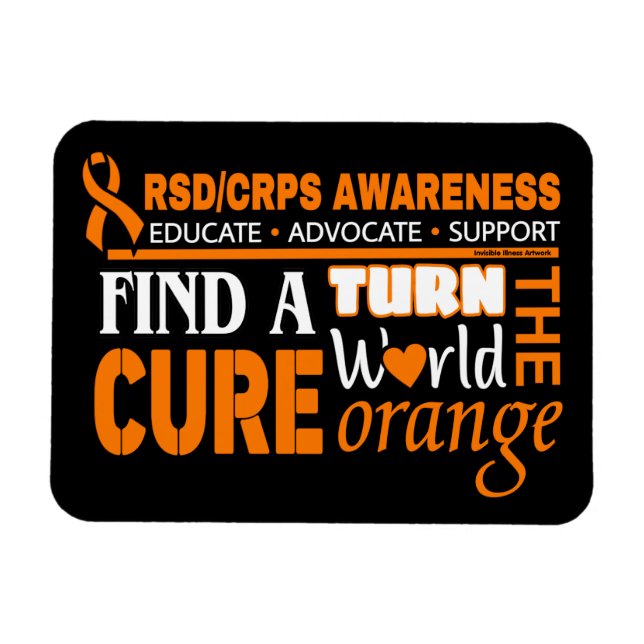 Turn the World Orange... RSD/CRPS Magnet (Horizontal)
