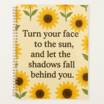 Turn Your Face to the Sun Vintage Sunflower Poster