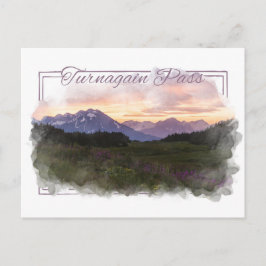 Turnagain Pass Alaskan Watercolor Postkarte