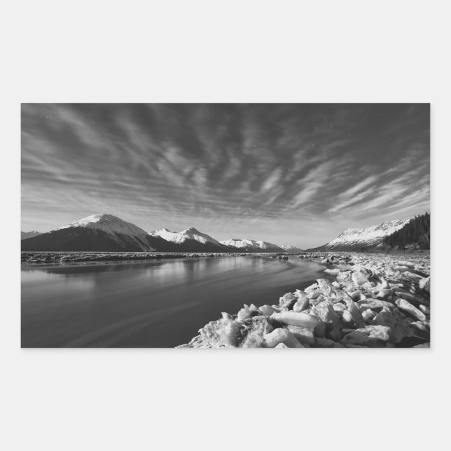 Turnback Arm Moonlight Rechteckiger Aufkleber (Vorderseite)