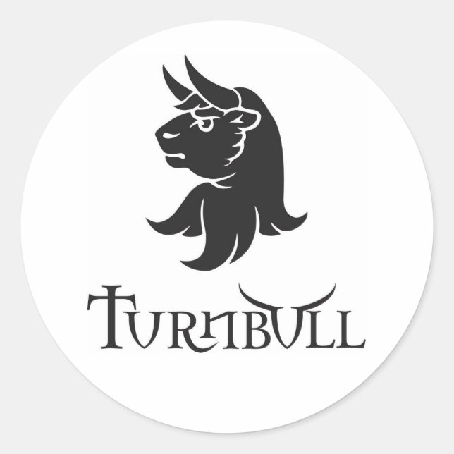 Turnbull Bull-Kopfaufkleber Runder Aufkleber (Vorderseite)