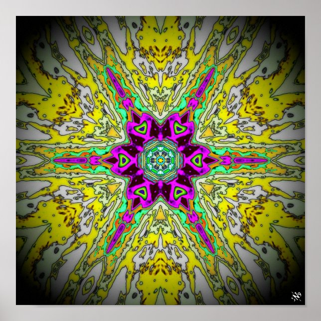 Turneinfelöl und Essig - farbiges Muster v1 Poster (Vorne)