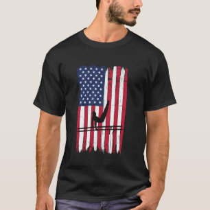 Turnen Amerikanische Flagge Barren Patriotisch U T-Shirt