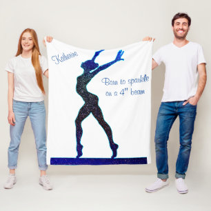 Turnen Born to Sparkle Schwebebalken Fleece Bla