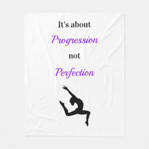 Turnen Fortschritt nicht Perfektion Motivierend Fleecedecke