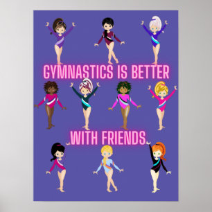 Turnen ist mit Freunden besser Poster
