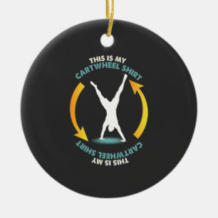 Turnen - Mein Radschlag-Shirt Keramik Ornament