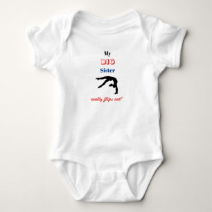 Turnen "Meine große Schwester" Flips T-Shirt Baby Strampler