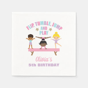 Turnen Pastell Geburtstag Serviette