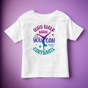 Turnen Rad Magenta Lila Türkis Kleinkind T-shirt