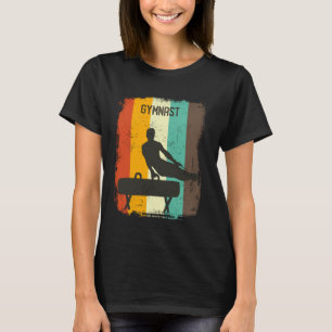 Turnen Retro 70er Jahre Vintage Seitpferd Männer T-Shirt