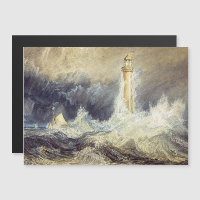 Turner - Bell Rock Lighthouse Magnetkarte (Vorne/Hinten)