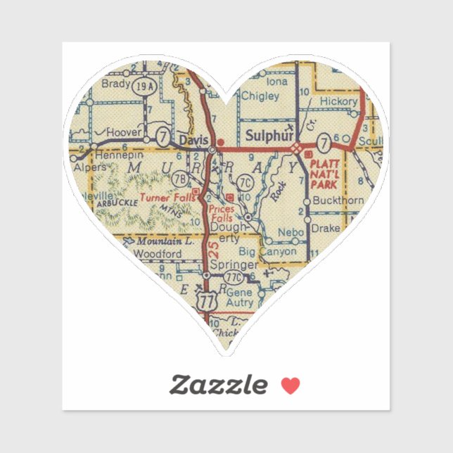 Turner Falls Oklahoma Aufkleber (Blatt)