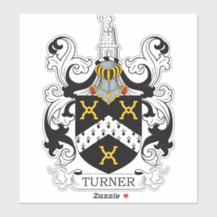 Turner Familienwappen Aufkleber