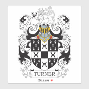 Turner Familienwappen Aufkleber