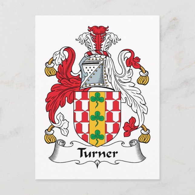 Turner Familienwappen Postkarte (Vorderseite)