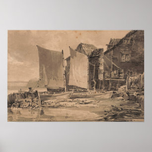Turner - Fischerhäuschen Dover Poster
